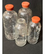 Mixed Lot of 4 Vintage T.C.W Co., Clear Glass Injection Drug Bottles - £11.97 GBP