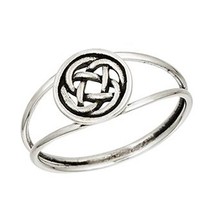 Celtic Love Knot Ring Solid 925 Sterling Silver Scottish Irish Knotwork Band - £16.07 GBP