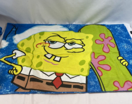 Vintage Spongebob Extreme Pants Twin Flannel Fitted Sheet and Pillow Case - £19.97 GBP