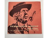 RARE Vintage 1969 Frank Lloyd Wright Festival Oak Park &amp; River Forest Pr... - $427.68