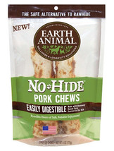 Earth Animal No Hide Pork Chews Dog Treats; 7 Inch; 2 Pack - £20.53 GBP