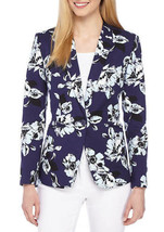 NEW  THE LIMITED BLUE FLORAL COTTON CAREER JACKET  SIZE 12 P 14 P PETITE - £43.95 GBP+