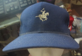 Polo Ralph Lauren Sports Blue Hat Pony Logo Embroidered Adjustable Baseb... - £11.18 GBP