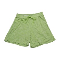 Activewear Shorts Womens S Green Mid Rise Flat Front Elastic Waist Draws... - £20.55 GBP