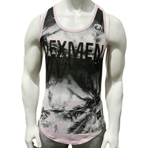 NWT PALMS SUMMER GYM WORKOUT MEN&#39;S PINK SLEEVELESS SLIM FIT TANK TOP SIZE L - £7.18 GBP