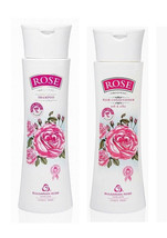 Rose Hair Shampoo+ Conditioner Bulgarian Rose Natural Pure Oil water 200+200ml - £10.45 GBP