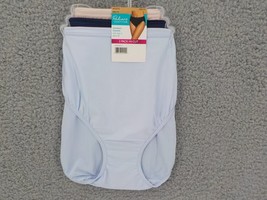 Radiant By Vanity Fair 3 Pk HI-CUT Panties Sz 4XL 11 Stretch Blue Black Nude Nwt - £10.21 GBP