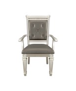 Modern Glam Silver Dining Armchairs (Faux Leather) - $491.99