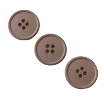 Four Center Hole Buttons Muted Purple Round Plastic Raised Outer Lip Lot 3 - £3.88 GBP