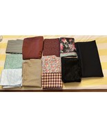 Fabric Remnants Lot of 10 Assorted Sizes - £19.92 GBP