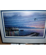 Artwork Newhold Evening commute 1995 signed 18 x 14 metal frame - $71.25