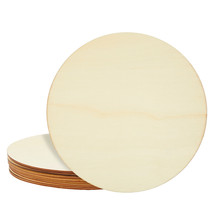 10 Inch Wooden Circles For Crafts, Unfinished Wood Rounds For Diy, 10 Pack - £26.36 GBP