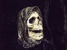 Grim Reaper Skull Statue Death Head Ornament Macabre Home Indoor Dungeon Decor H - £20.14 GBP