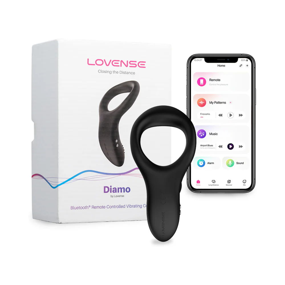Lovense Diamo Bluetooth Remote-Controlled Vibrating Cockring - $118.00