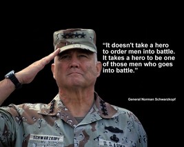 GENERAL NORMAN SCHWARZKOPF  &quot;IT DOESN&#39;T TAKE A...&quot; QUOTE PHOTO VARIOUS S... - $86.58 MXN+