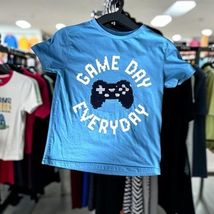 Rumi + Ryder Boys Flip Sequin Shirt Medium Teal Game Day Everyday Graphi... - $17.82