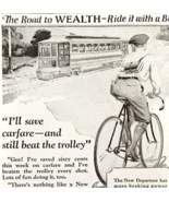 1924 New Departure Bicycle Coast Brake Trolley Advertisement Railroad  8... - $29.60 CAD