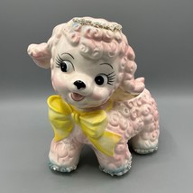 Samson Import Vintage 1961 #431XL Pink Ceramic 7.5&quot; Lamb Flower Crown Planter - £31.91 GBP