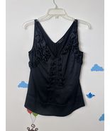 BCBG Max Azria Black Silk top Formal XXS sleeveless - $17.80