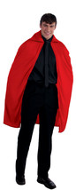 45&quot; Red Satin Polyester Cape Devil Vampire Magician Halloween Costume Accessory - $9.78