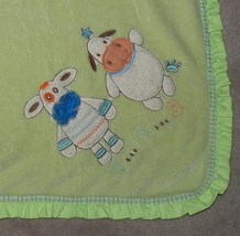 Cow Green Fleece Baby Security Blanket Lovey SOFT 42&quot; x 32&quot; - £16.78 GBP