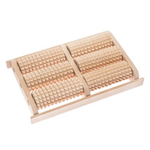 NEW Foot Massager Wooden Six Rolls notched for 6 rollers 28.5 x 18 x 5 cm - £40.68 GBP