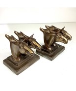 Pair of FRANKART Double Racing Horses Metal Art Deco Nouveau Antique - $1,332.95 MXN