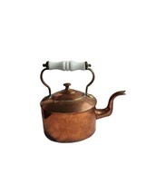 Antique English(?) Copper Brass Tea Kettle, Marked With Horsehead - $153.45