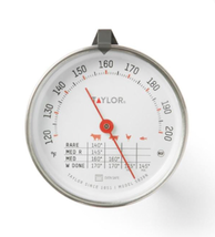 Taylor Meat Thermometer, 3” Dial, Oven Safe, Slide Temp Reference - £7.50 GBP