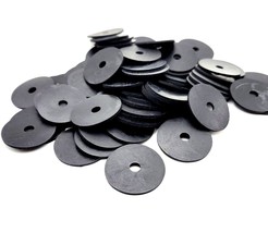 1/4&quot; ID Rubber Fender Washers 1 1/4&quot; OD Spacers  1/16&quot; Thick 1/4 x 1 1/4... - £9.26 GBP+