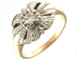 Women&#39;s Cluster ring 14kt Yellow and White Gold 386399 - £275.25 GBP
