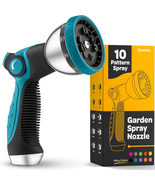 Hose Nozzle [Blue] Heavy Duty Hose Sprayer with 10 Adjustable Watering P... - €14,92 EUR