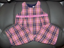 Hartstrings Multi Colored Plaid Romper Size 12 Months Girl&#39;s Euc - $18.80