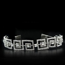 LO2116 - Imitation Rhodium Brass Tiaras & Hair Clip with Top Grade Crystal  in C - $124.91 CAD