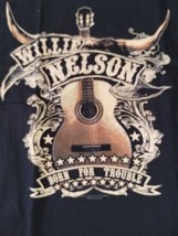 Willie Nelson -1990 Vintage Born Für Ärger Gitarre T-Shirt ~ Nie Getragen ~ L XL - £18.33 GBP
