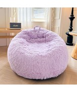 Xege Faux Fur Comfy Bean Bag Cover For Living Room(No Filler),, Slip, La... - $58.86 CAD