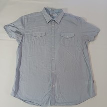 Calvin Klein Youth/Boy's Size L Gray Cotton Button Up Short Sleeve Pocket Shirt image 12