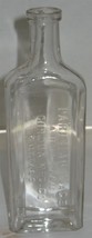 Vintage Parisian Sage Hair Tonic Clear Glass Bottle Vase Prop Barn Dump Dig - $8.91