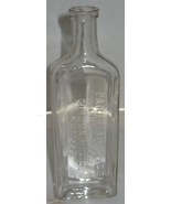 Vintage Parisian Sage Hair Tonic Clear Glass Bottle Vase Prop Barn Dump Dig - $12.22 CAD