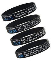Mens Black Rubber Silicone Lord&#39;s Prayer - £34.54 GBP