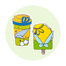 Tinker Bell Disney Pins: Coffee and Ice Cream Bar - $24.90