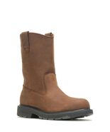 Men's Wolverine 10" DD Wellington Pull Up Nubuck Le Work Boot, W04727 Dark Brown - $159.95