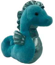 Seahorse Plush Stuffed Animal 12&quot; Teal Turquoise Aurora World Destination Nation - £11.37 GBP