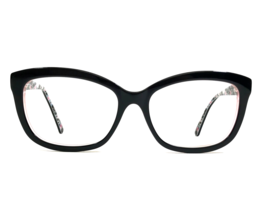 Bebe Eyeglasses Frames BB7228 001 Jet Shiny Black Pink Floral 57-17-140 - £49.15 GBP