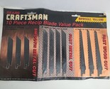 CRAFTSMAN Vintage Sears 10 Piece Reciprocating Saw Blade Metal Wood 28990 - £27.20 GBP