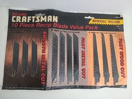 CRAFTSMAN Vintage Sears 10 Piece Reciprocating Saw Blade Metal Wood 28990 - £27.65 GBP