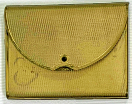 VINTAGE POWDER COMPACT gold tone - $8.79