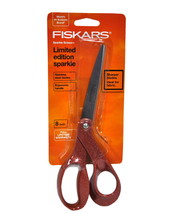 Fiskars 8 Inch Bent Sparkle Scissors Copper - £11.95 GBP