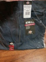 Dickies Pants Men&#39;s 40x30 Navy Blue 874 Workwear Original Fit Classic - £15.58 GBP
