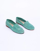 Raffia Loafers shoes Slip-on Flats women Raffia Moccasins ballet Raffia ... - £63.94 GBP